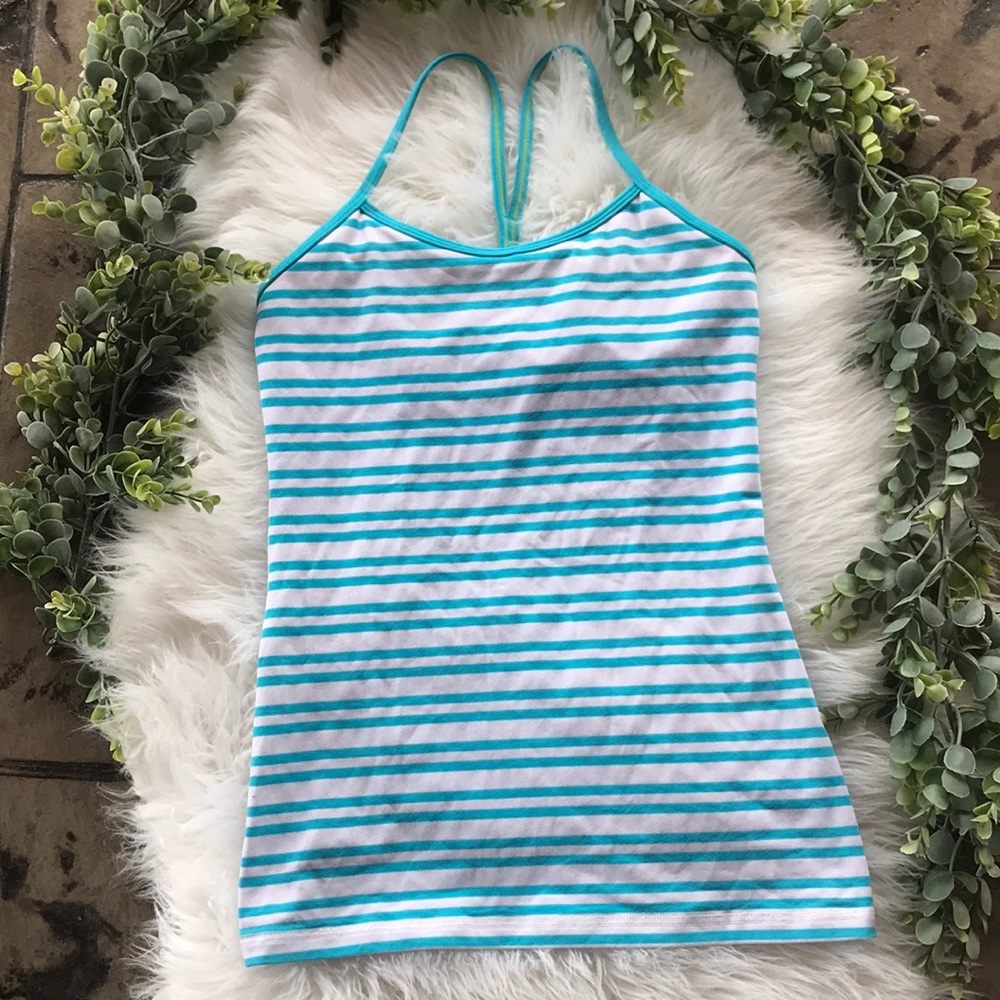 Lululemon active tank top racer back stripe